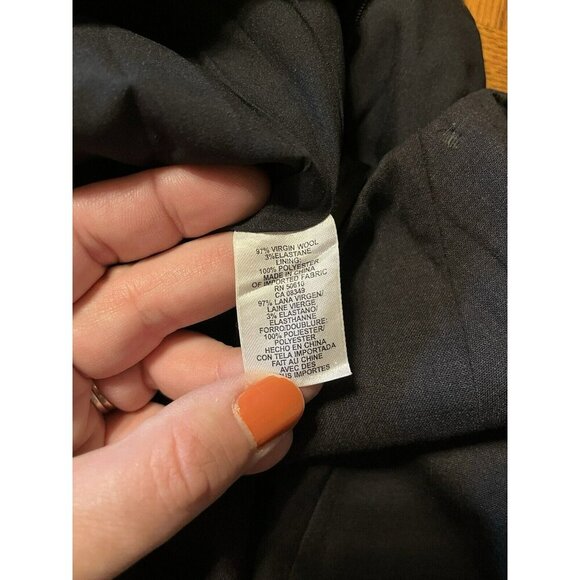 Vtg Anne Klein Skirt 14 Black Gray Wool Blend Maxi Classic Amish Conservative - Picture 7 of 12